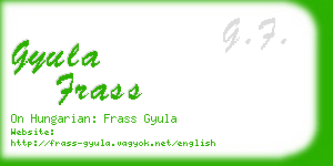 gyula frass business card